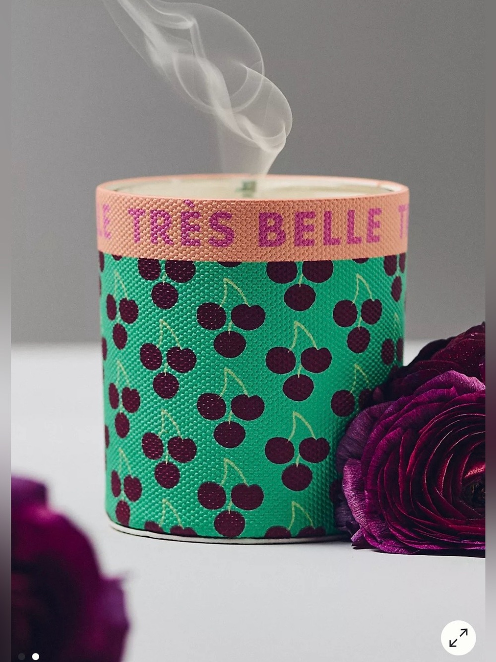 NWOT Emi Fruity Black Cherry & Tonka Glass Candle 🍒
